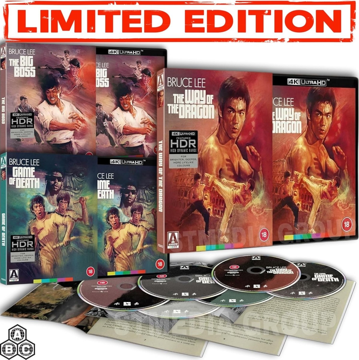 Bruce Lee 3 Movie Collection 4K UHD Blu-ray [Region Free