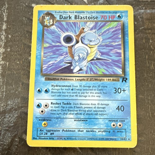 Pokémon TCG Nintendo Dark Blastoise 20/82 Team Rocket Rare Regular Unlimited