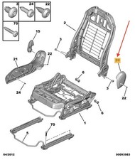 Peugeot 2008 Seat Cushion Cover Front Left LHD 16081975ZD Genuine Part