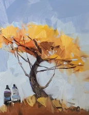 Jose Trujillo Art PRINT 16x20 Collectible Artist Painting Tree Landscape