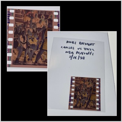 KOBE BRYANT LA Lakers 1998 NBA Original 35mm Negative CRYSTAL CLEAR RARE