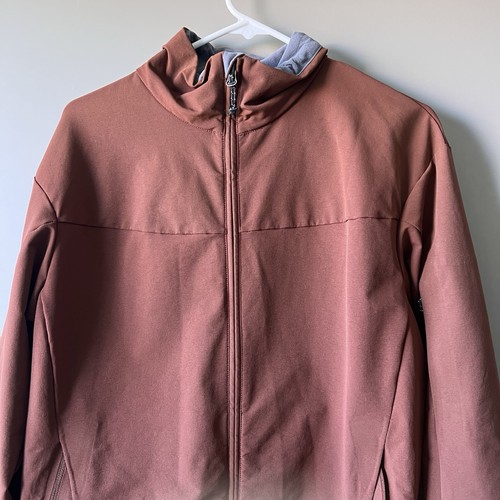 Mountain Hardwear Jacket Women Large Brown Full Zip Nylon Mock Neck Outdoor EUC - Picture 4 of 16