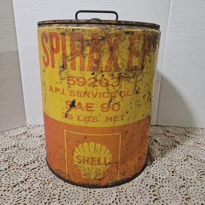 Vintage SPIRAX EP SHELL OIL Drum 59203 SAE 90 Empty - Gas Station