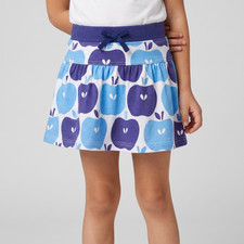 Mini Boden Girl's Apple Print Jersey Knit Skort Skirt size 3-4