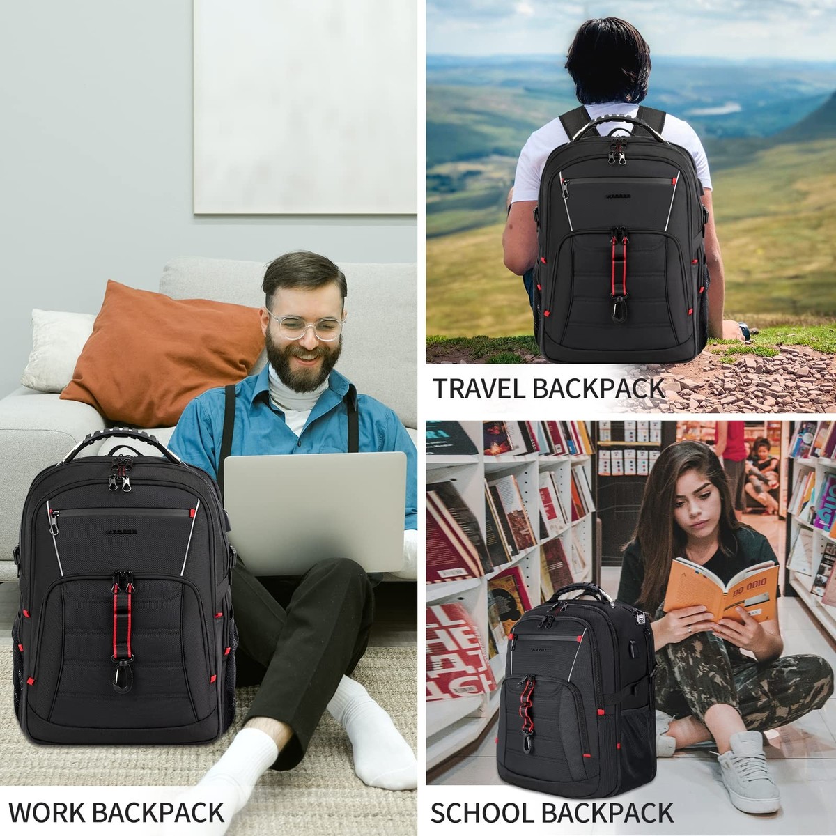 CROSSGEAR Zaino da viaggio grande Borsa per laptop Italia