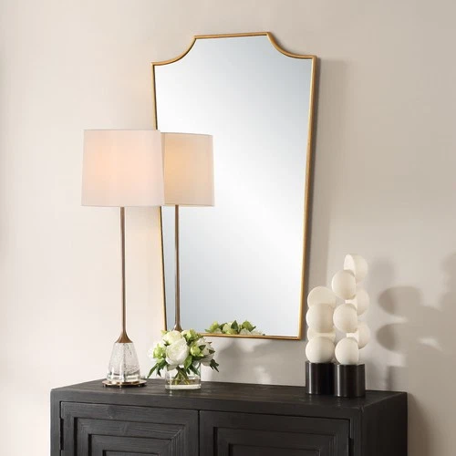 Uttermost 08239 Demure 24"W x 40"H Specialty Flat Accent Mirror - Gold - Picture 4 of 6