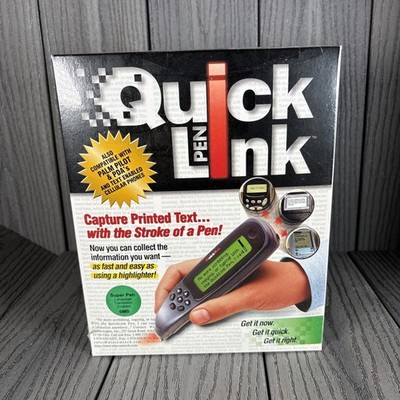 WizCom Quick Link Pen Handheld Scanner Super Pen 1999 Version New Old Stock