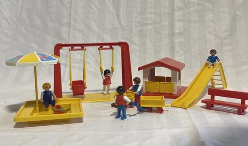 Vintage Playmobil 3497 Playground Playhouse and Sandbox Plus More Kids And Play