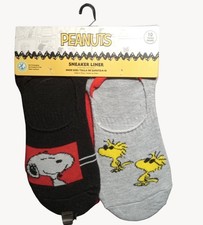 Peanuts Sneaker Liner No Show Socks Shoe Size 4-10 10 Pairs Snoopy Woodstock New