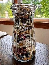 mystery jewelry lot jar 50 pcs necklaces bracelets earrings glass beads