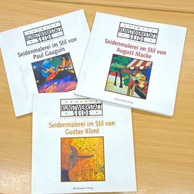 Bechtermünz Verlag 3x Anleitungsbuch Seidenmalerei Gauguin/Macke/Klimt