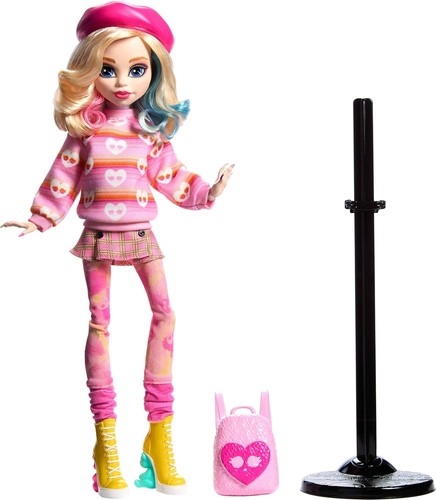 Monster High Wednesday Puppe und Accessoires, Enid Sinclair Sammelfigur in pink - Photo 4/6