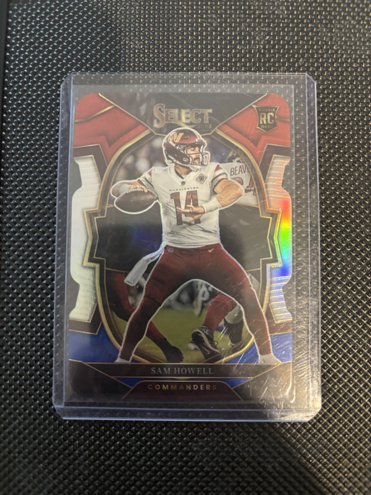 2022 Panini Select - Concourse Sam Howell #76 Black & Green Prizm Die-Cut (RC)