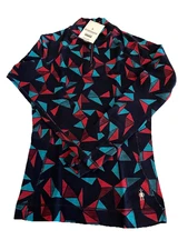 Smartwool Women’s Merino 250 Baselayer Top Small Quarter Zip Geometric NWT