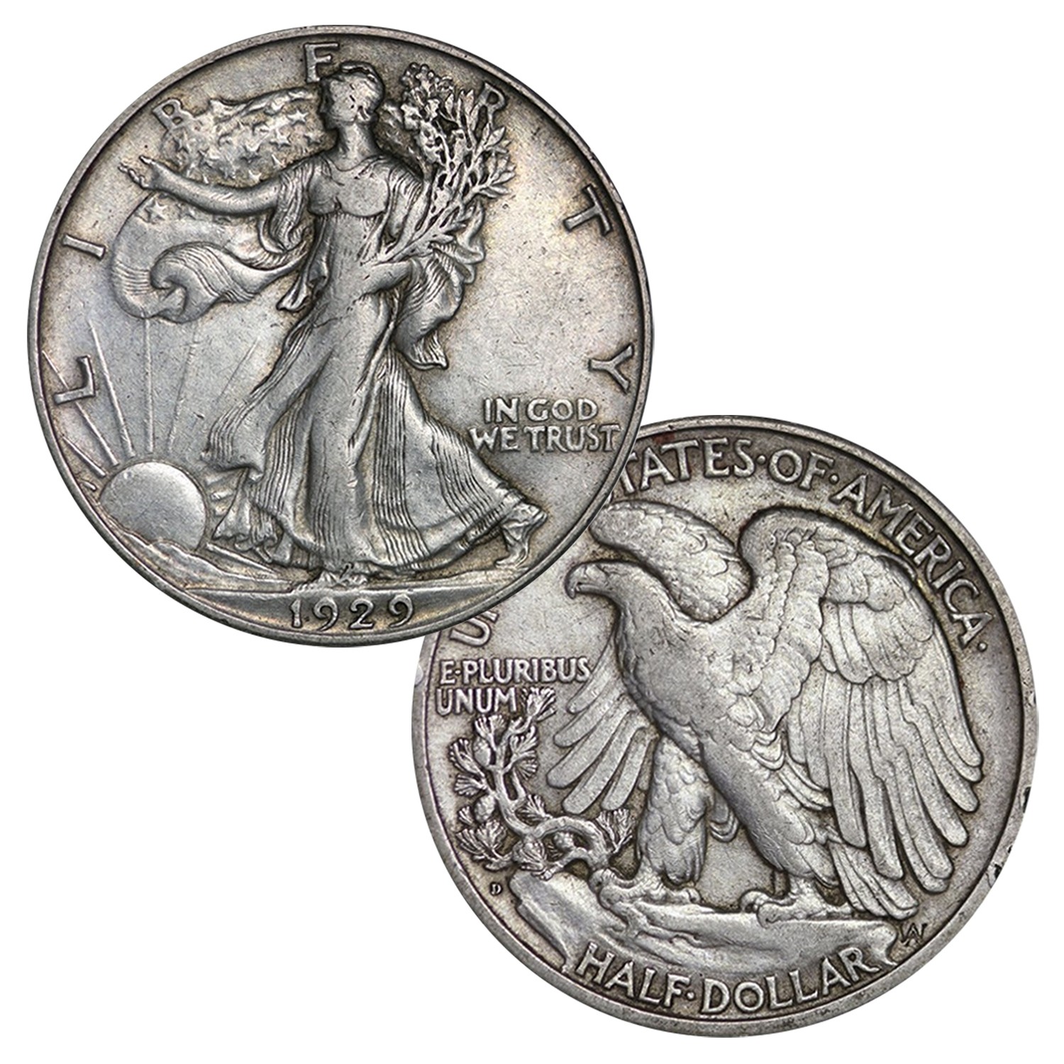 USA 90% Silver Walking Liberty Half Dollar 1916-1947 Coin Random Date Average