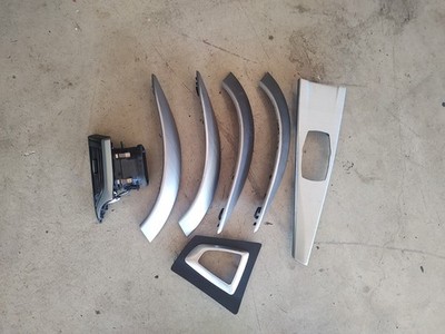 12-16 BMW F30 328I 335I SATIN SILVER DOOR CENTER CONSOLE PLASTIC TRIM SET