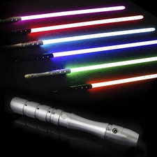YDD Lightsaber Sword Light Fx Effect Force Silver Hilt RGB Color Jedi Cosplay
