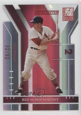 2004 Donruss Elite Extra Edition Aspirations Die-Cut 32/92 Red Schoendienst 02v3