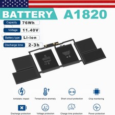 A1820 Battery For Apple MacBook Pro 15" Inch A1707 Late 2016 Mid 2017 MLH32LL/A
