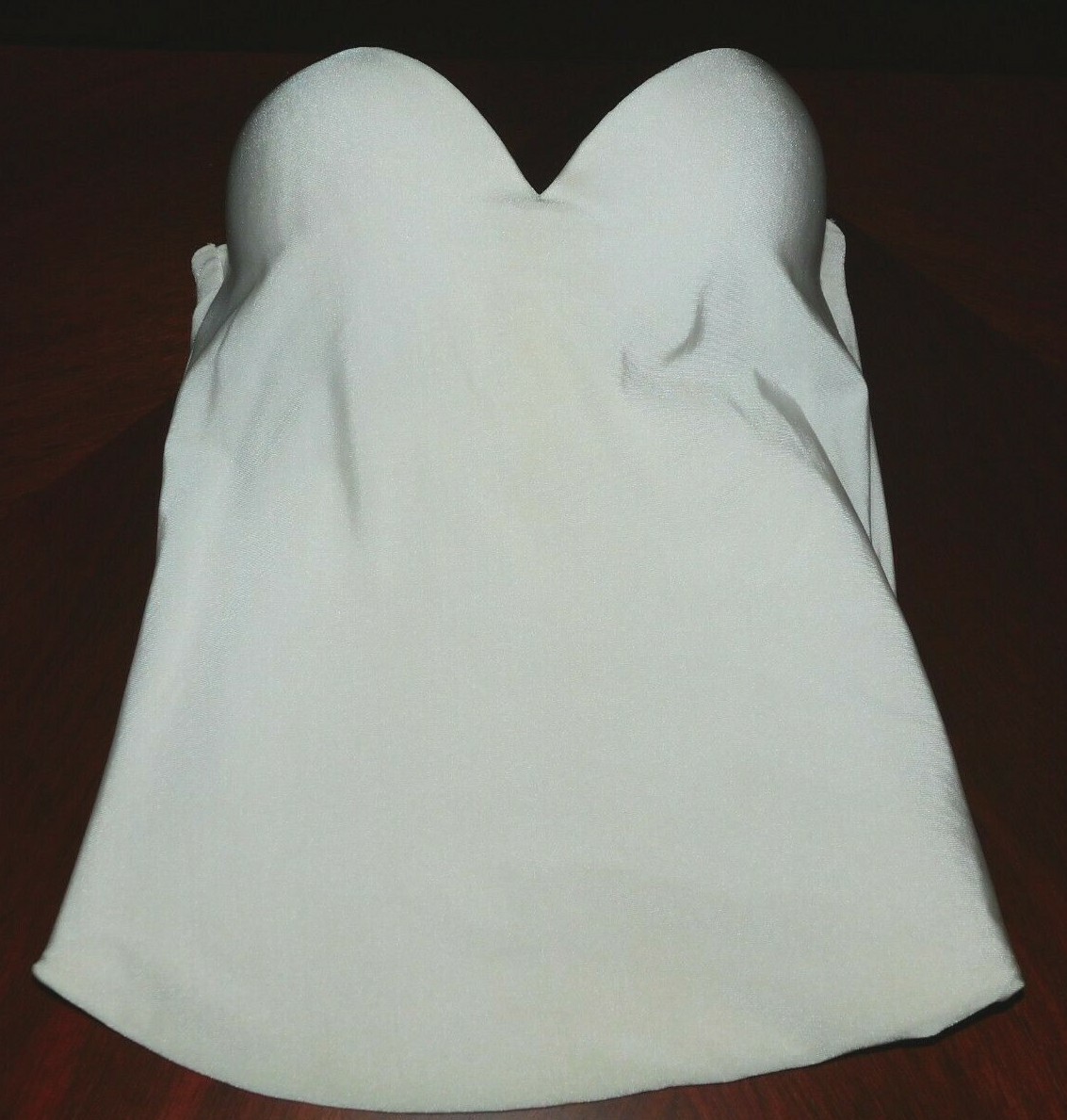 David's Bridal Seamless Corset Longline Bra White Strapless Padded