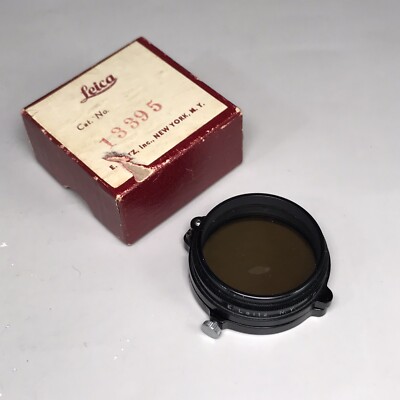 Leica Black 42mm Clamp-On Swing-Out Polarizer Filter E. Leitz N.Y. P - AS IS