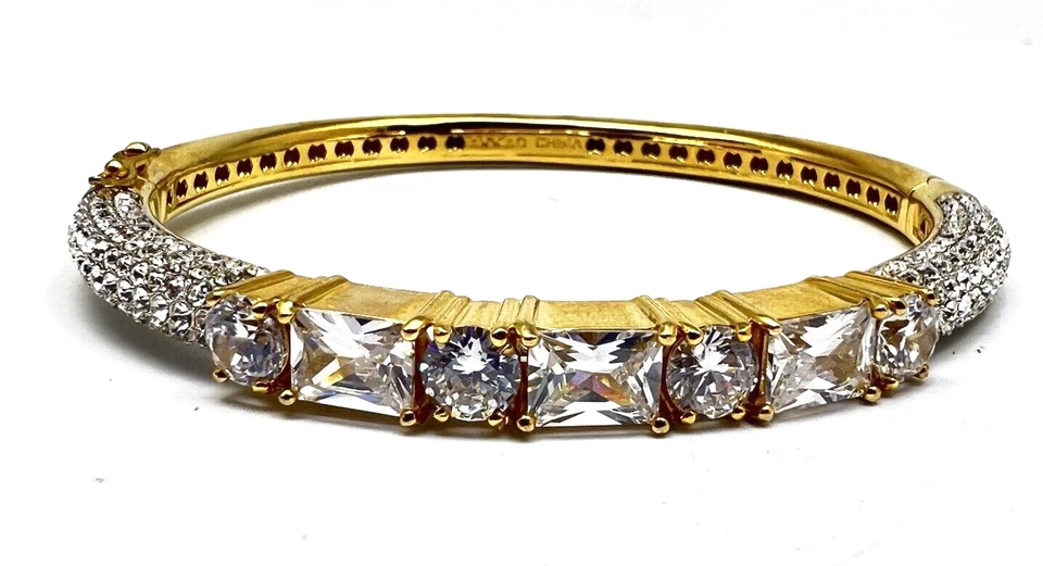 Akkad手镯手链立方氧化锆金色铰边银色侧面中国 — 第 2/4 张图片