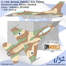 IAF F-16C Barak Set Maschere Vernice Mimetiche Israeliane 1/32 Modelli DN + Stelle BONUS
