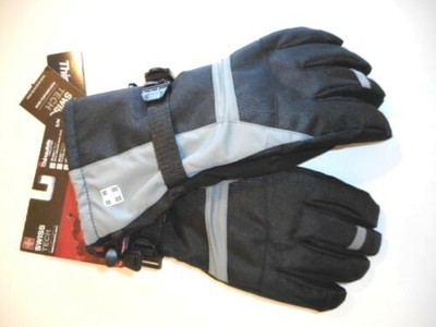 Swiss Tech 3M Insulated Boys Black Winter Ski Gloves Large Waterproof