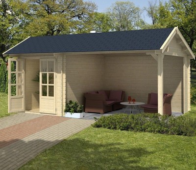 Gartenhaus Blockhaus Gartenhutte Schuppen Kenzo Geratehaus Bausatz Holzhaus Neu Ebay