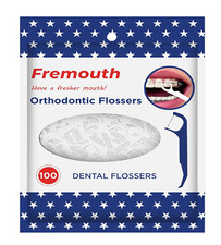1 Pack Orthodontic Flossers for Braces Ortho Dental Floss Picks, 100 Count - NEW