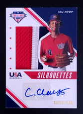 2020 USA Baseball Stars & Stripes Silhouettes Signatures /23 Calvert Clark Auto