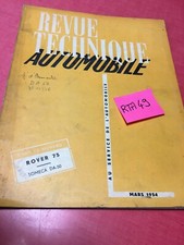 Revue Technique Automobile Rover 75 , tracteur SOMECA DA50 édition 1954 RTA