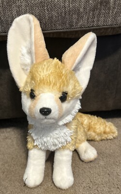Wild Republic Fennec Fox 12'' Plush Realistic Tan White Stuffed Animal Toy clean