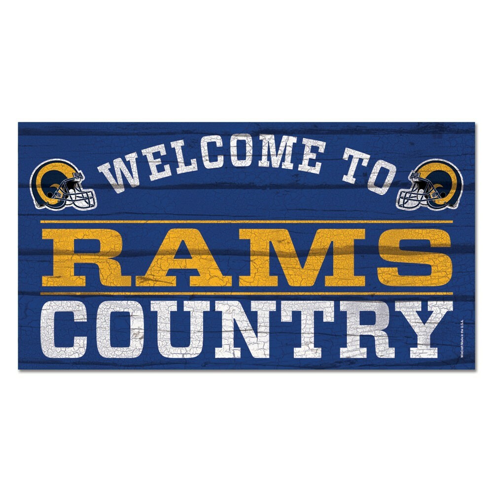 LOS ANGELES RAMS WELCOME TO RAMS COUNTRY WOOD SIGN 13