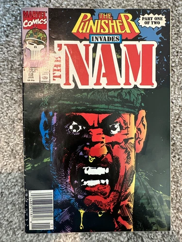 Vintage Marvel The Nam #52 The Punisher Invades Part One Of Two - Rare newsstand