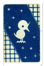 Single Vintage ID Animals, Birds, "Dickie Bird" Playing Card BI 8-20 B