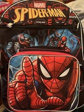 MARVEL SPIDER-MAN BACKPACK LUNCHBOX KEYCHAIN SET Superhero BNWT Web Toddler Kid