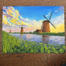 Original Landscape Painting: Acrylic on canvas paper 12"x16"