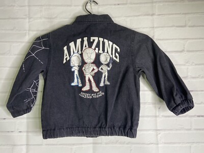 Marvel Comics Spidey and His Amazing Friends Denim Snap Jacket Toddler Boys 5T