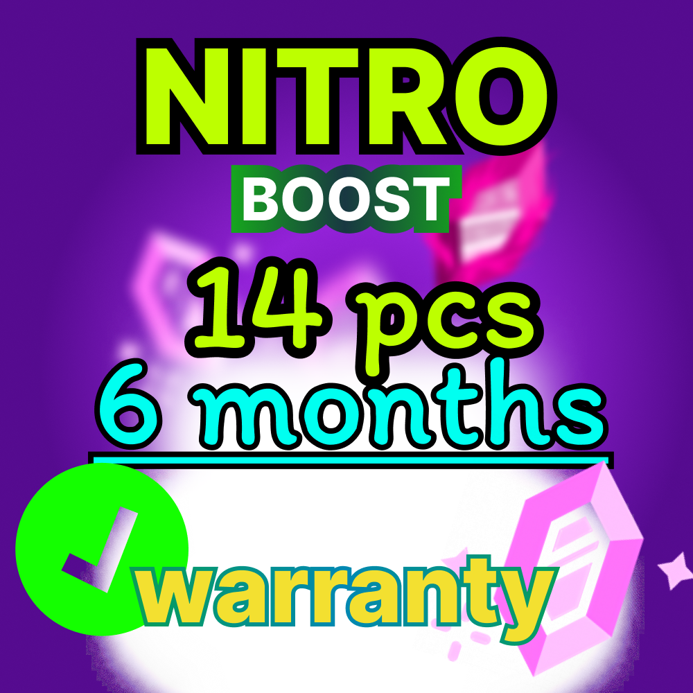 🧸 Discord boost 🧸 💎 14 Boosts 💎 📅 6 months 📅 Warranty 🏆 LEGAL 🏆 eBay