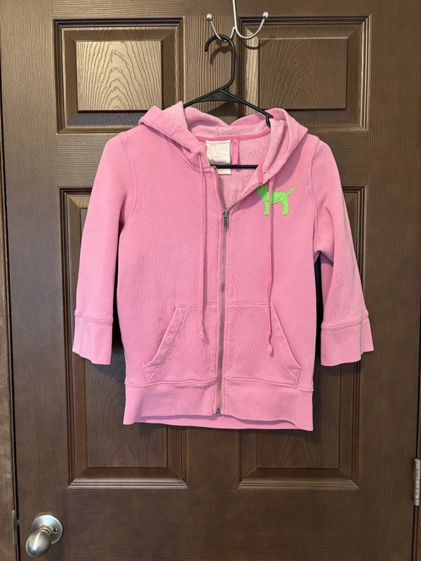 victoria-secret-vs pink full zip hoodie