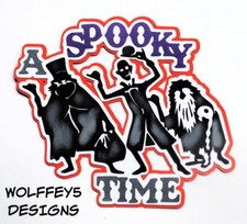 DISNEY HAUNTED KID TITLE premade paper piecing scrapbook diecut piece 3D page
