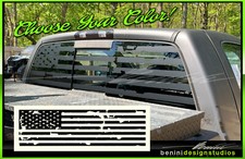 American Flag Pick-up Truck Back Window Decal Universal Fits Any Truck 2 American Flag Pick-up Truck Back Window Decal Universal Fits Any Truck 2