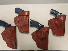 Formed BROWN leather Owb belt slot holster choose revolver & right or left hand