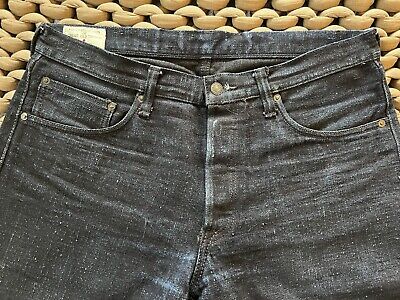 14oz Selvedge Denim Straight Cut Jeans 634S - Black/Black – Iron Shop  Provisions