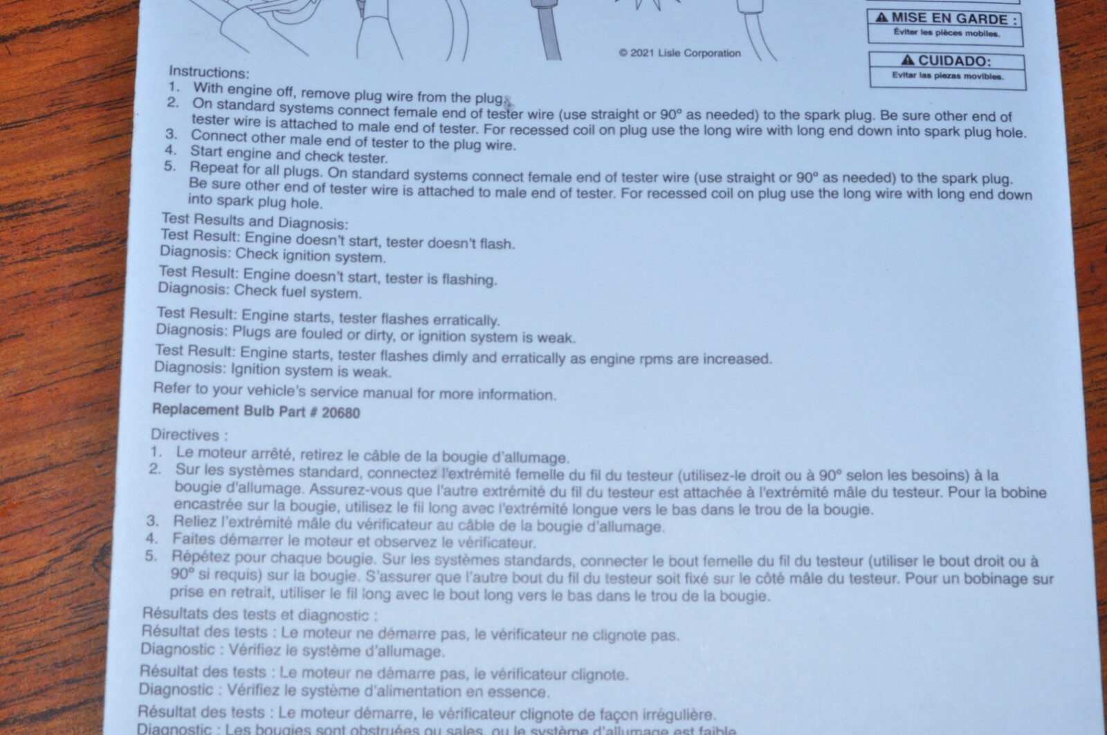 InLine Spark Tester w/ CoilOnPlug Wire Lisle 20580 83045205807 eBay