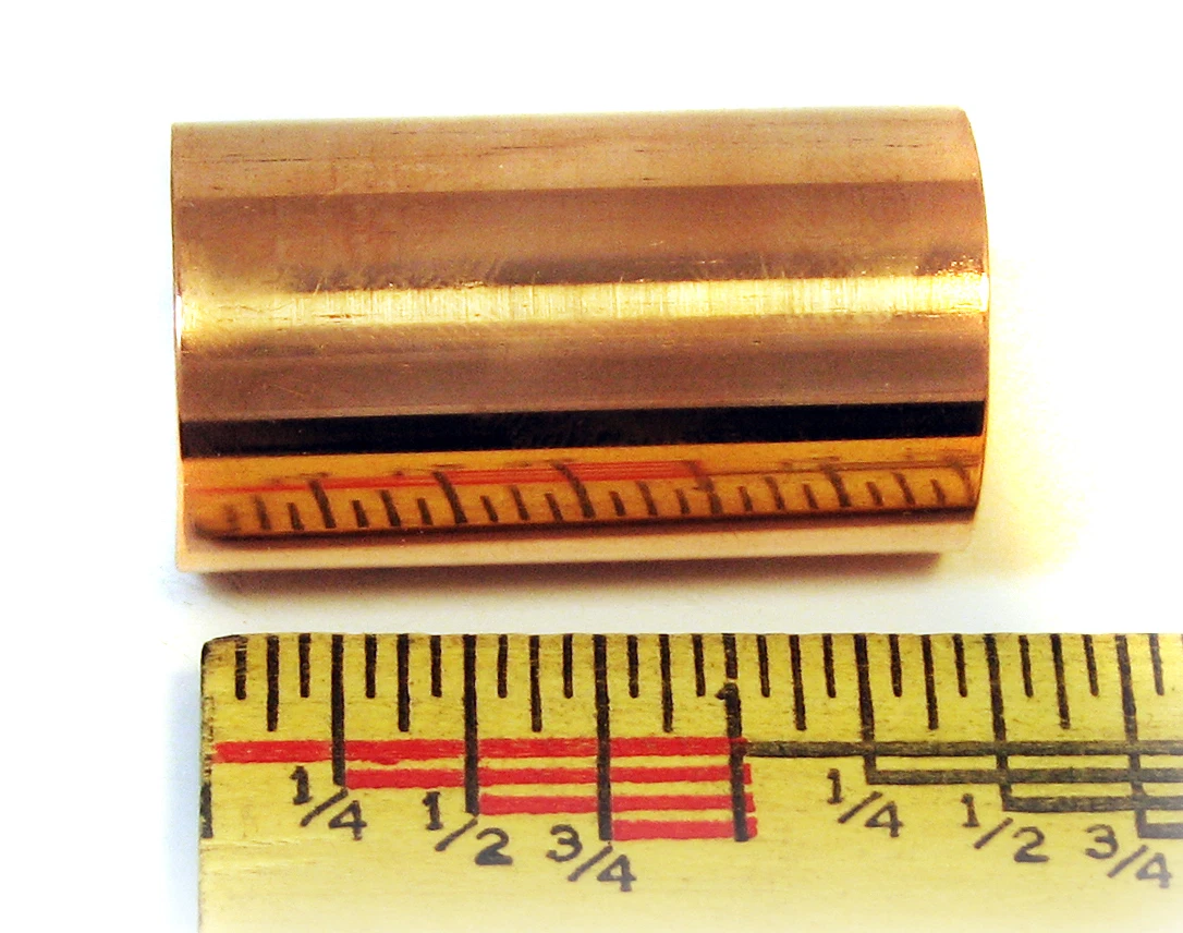Polished Copper Pipe Stubby Slide 1 1 2