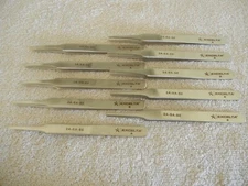 EXCELTA 2A-SA-SE Tweezer, Flat,4-3/4 in. Long, Stainless Steel - 10