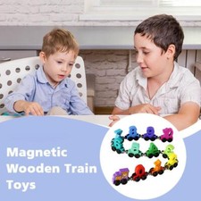 Wooden Magnetic Digital Train Blocks Early Education Number Learning Toy W YHQ