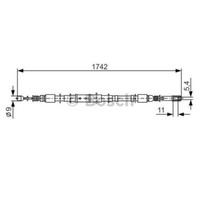 Bosch Handbremsseil Bremsseil Hinten Links Rechts Passend FüR Audi 80 8C B4